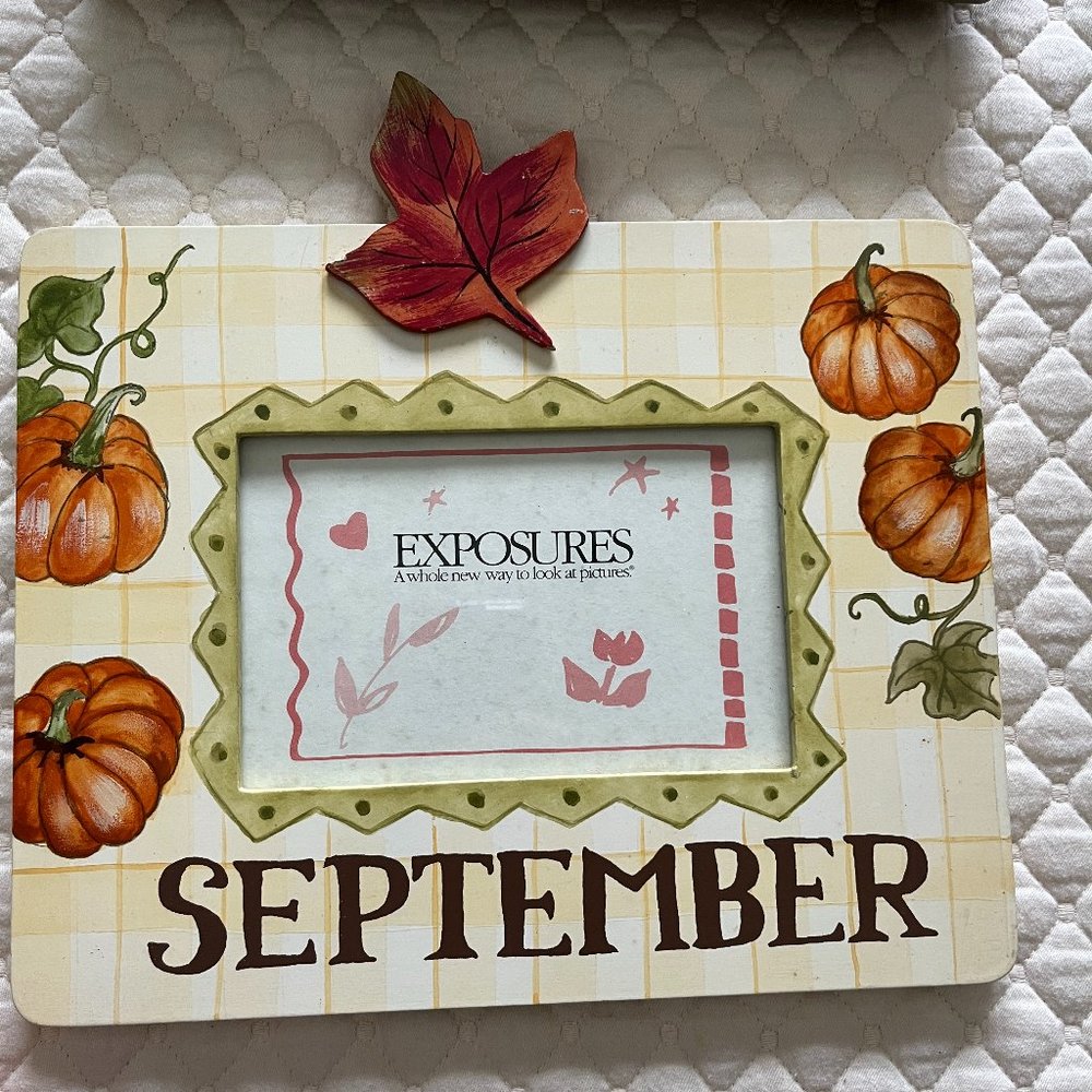 Stunning SEPTEMBER Month Personalized handpainted Picture Frame